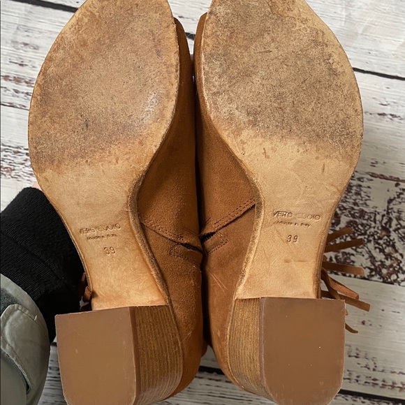 Kenneth Cole Tan Fringe Ankle Booties - Picture 3 of 6